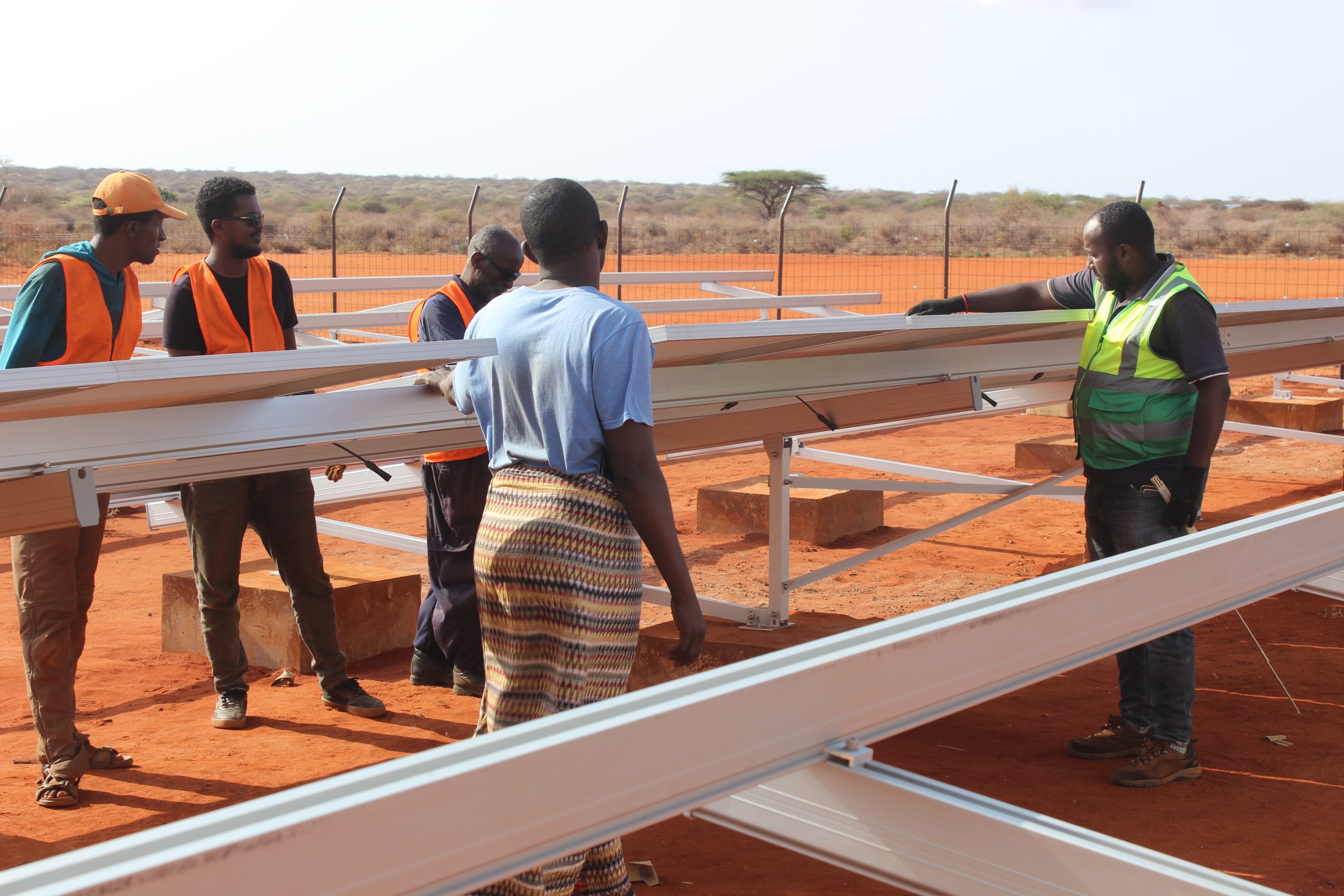 Solar array of the Kurtunel mini-grid built by Green Scene Energy in the Somali region