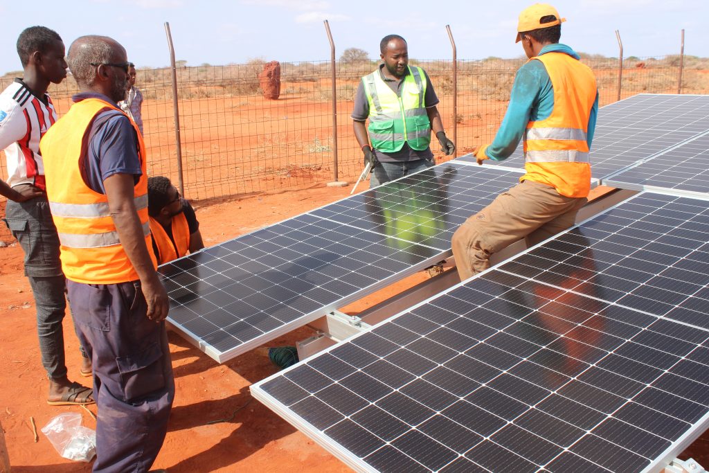 Solar array of the 140 kW Kurtunel mini-grid in the Somali region of Ethiopia